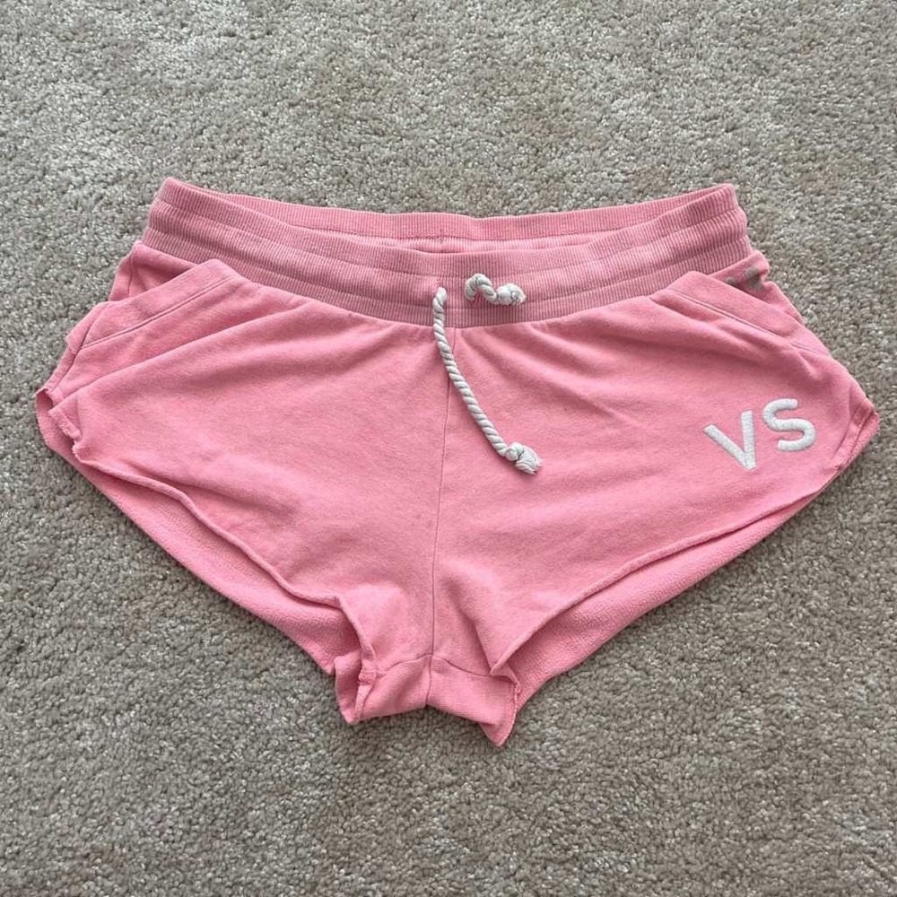 Victorias Secret Pink Dolphin Shorts VS Logo Angel Wings Sleep Lounge Small